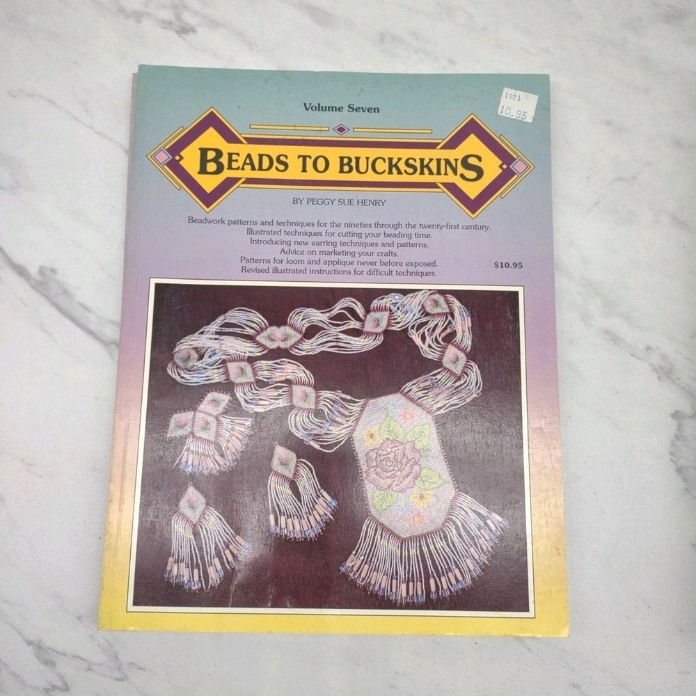 Beads To Buckskins Beading Patterns Designs Techniques Native American Lot Of 7 - Picture 8 of 16